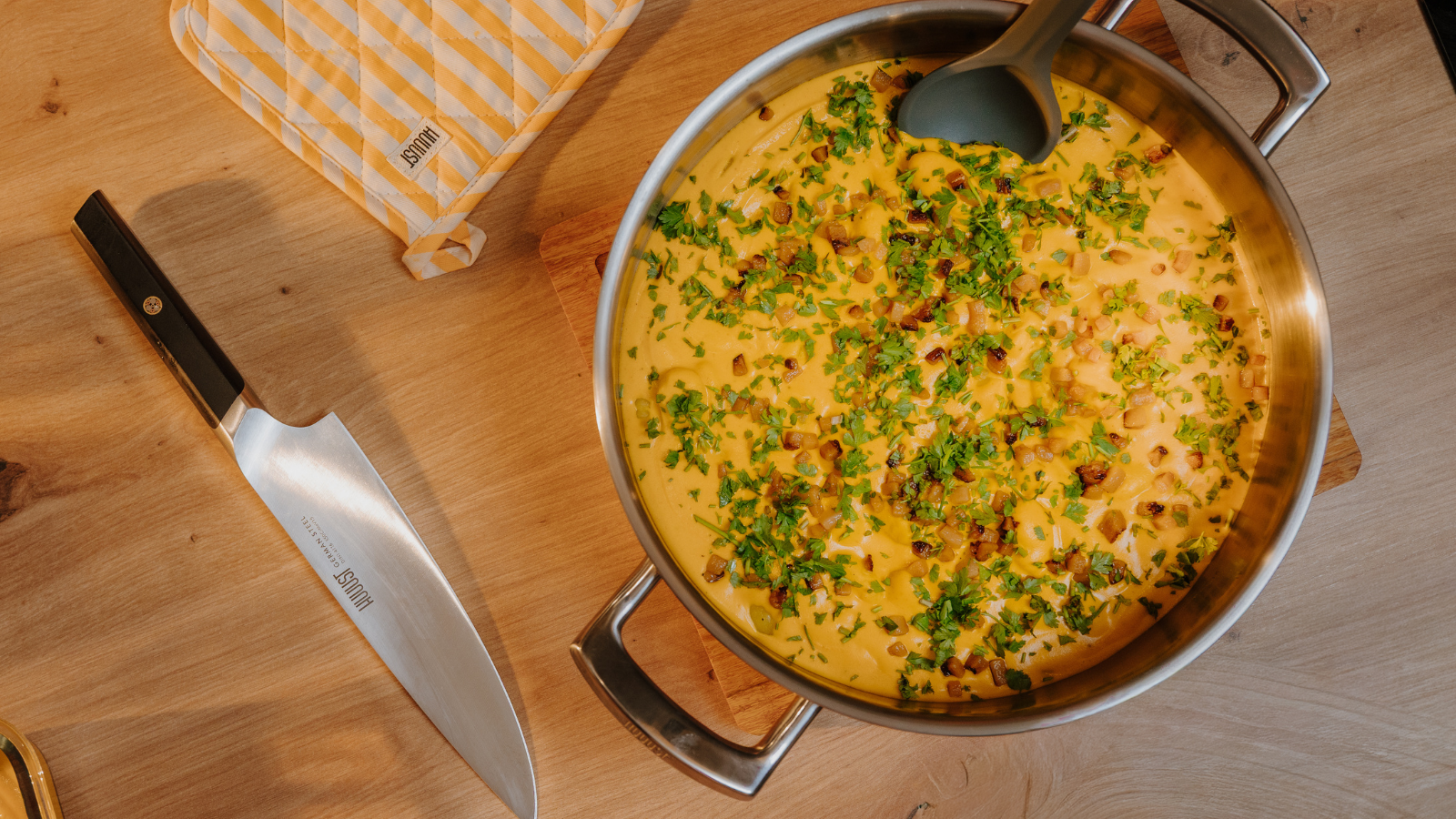 Curry svíčková v nerezové sauté pánvi